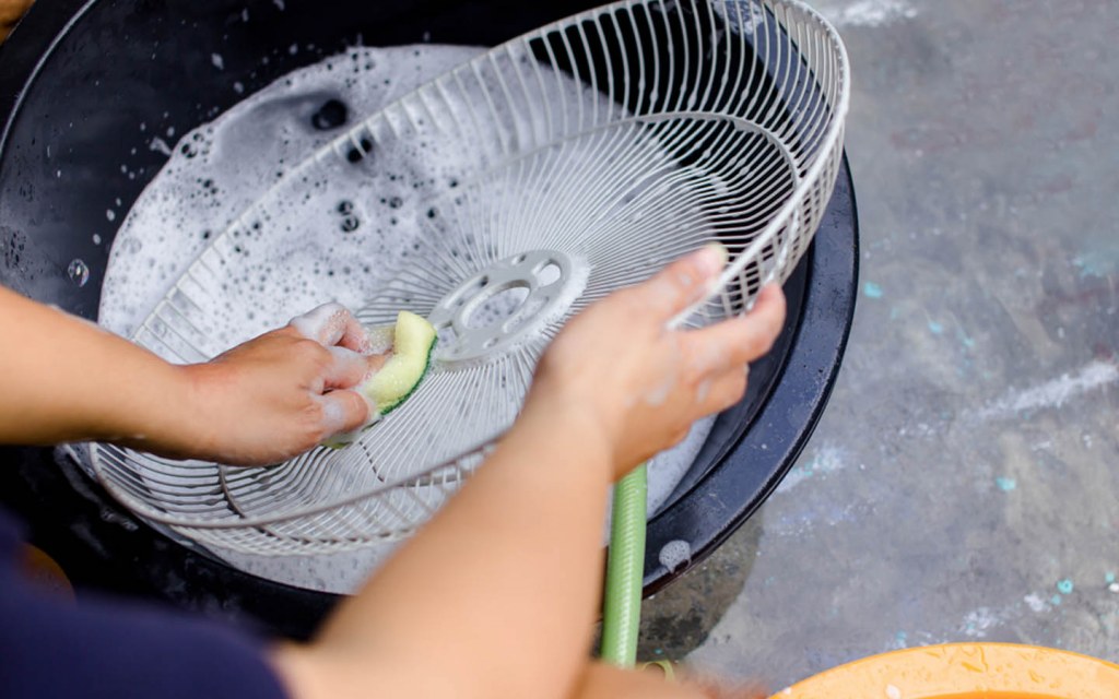 Ceiling and table fan deep cleaning